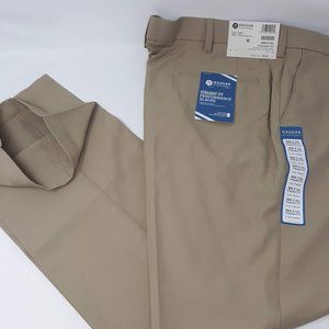 Haggar Men's Performance Micro Solid Gabardine